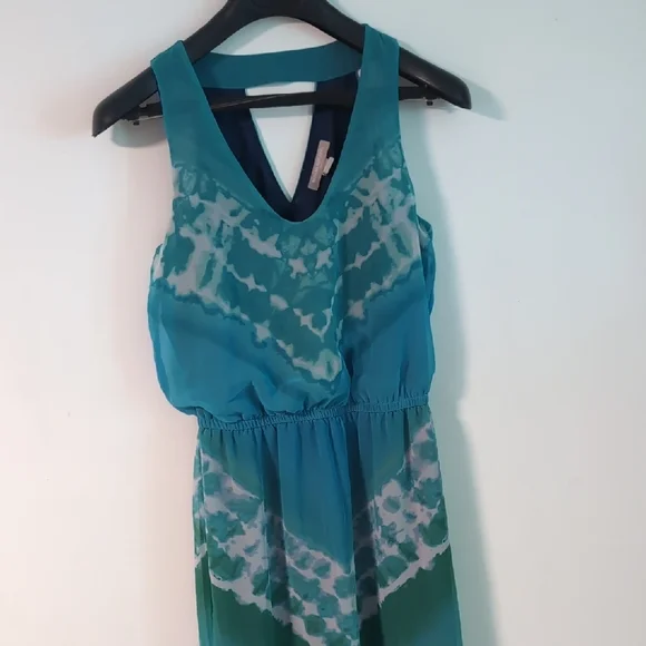 Banana Republic Blue Sleeveless Halter Maxi Dress - Picture 2 of 5